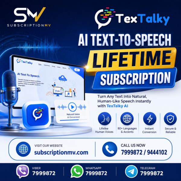 TexTalky AI Text-to-Speech: Lifetime Subscription
