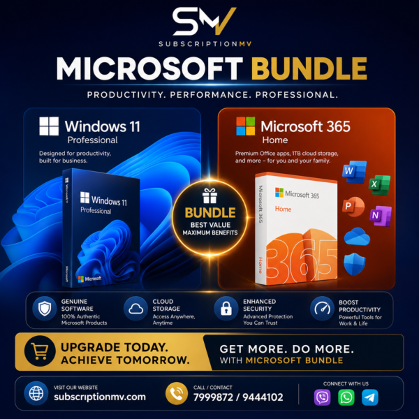 Microsoft Windows 11 Professional and Microsoft 365 Home - Bundle