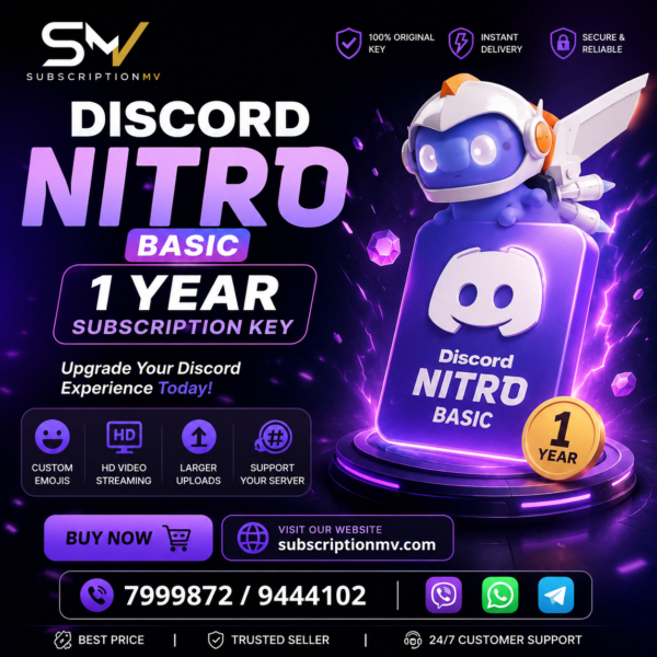 Discord Nitro Basic - 1 Year Subscription Key GLOBAL