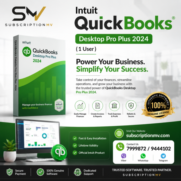 Intuit QuickBooks Desktop Pro Plus 2024 (1 User)