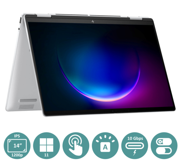 HP Envy X360 2-in-1 Touch Laptop 14" Ryzen 5 8640HS 16GB DDR5 4TB SSD