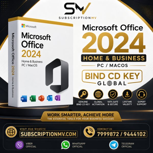 Microsoft Office 2024 Home and Business Pc/MacOS BIND Cd Key Global