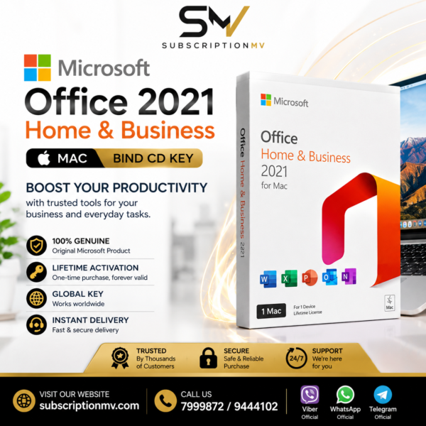 Microsoft Office 2021 Home and Business MAC BIND Cd Key Global