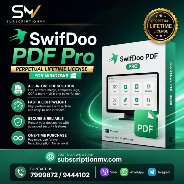 SwifDoo PDF Pro: Perpetual Lifetime License for Windows