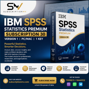 IBM SPSS Statistics Premium Subscription 30 Version 1 PC/Mac 1 Key