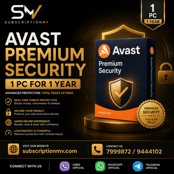 Avast Premium Security 1 PC for 1 Year