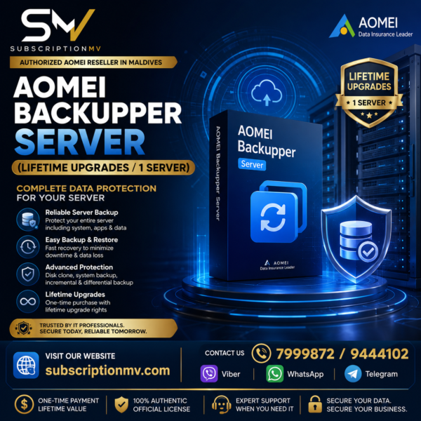 AOMEI Backupper Server (Lifetime Upgrades / 1 Server)