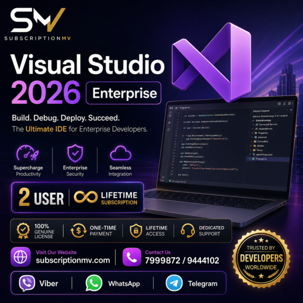 Visual Studio 2026 Enterprise | 2 User | Lifetime Subscription