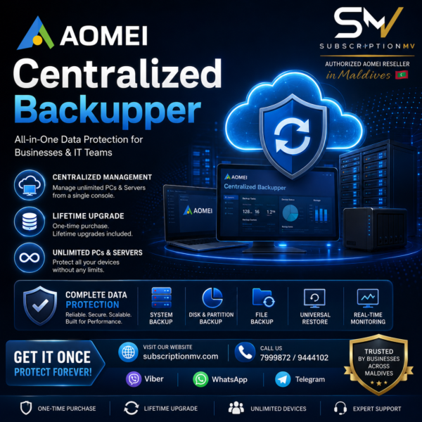 AOMEI Centralized Backupper(Lifetime Upgrade/Unlimited PCs& Servers)