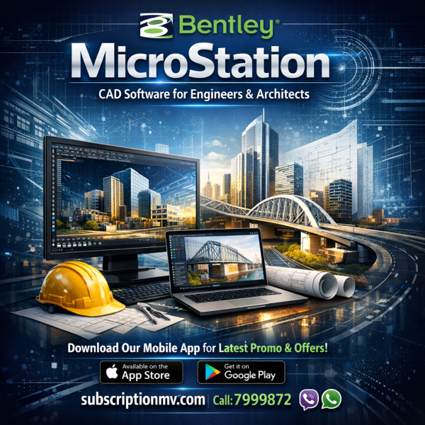 Bentley MicroStation – CAD Software, for Engineers & Architect | 1 Year
