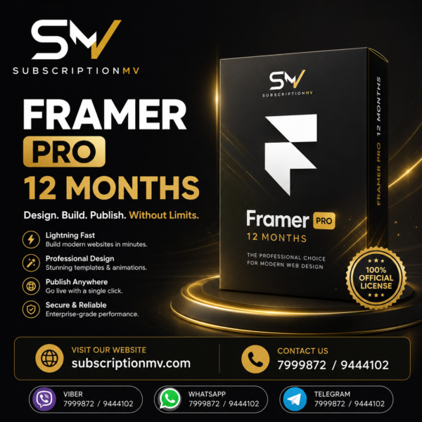 Framer Subscription | Pro Plan 12 Months
