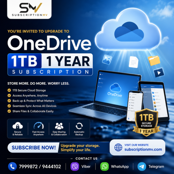 OneDrive 1TB 1 Year Subscription Invitation