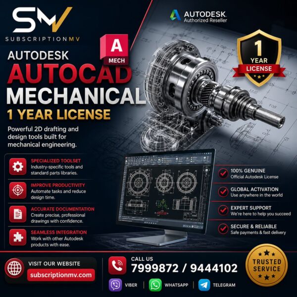Autodesk Autocad Mechanical 1 Year License