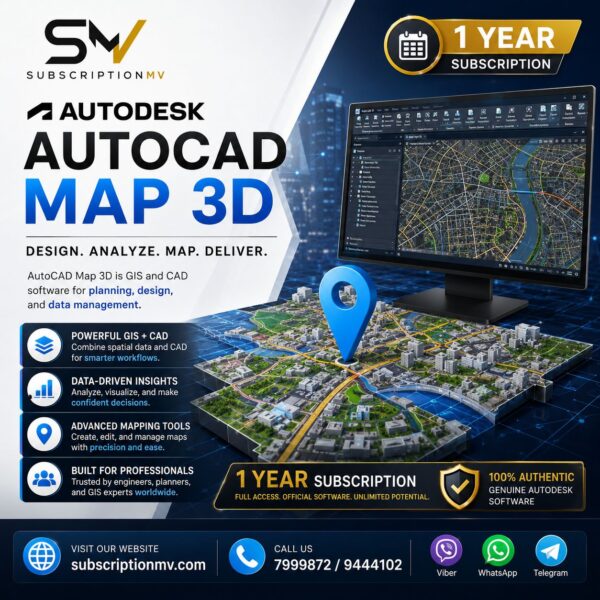 Autodesk AutoCAD Map 3D 1 Year Subscription